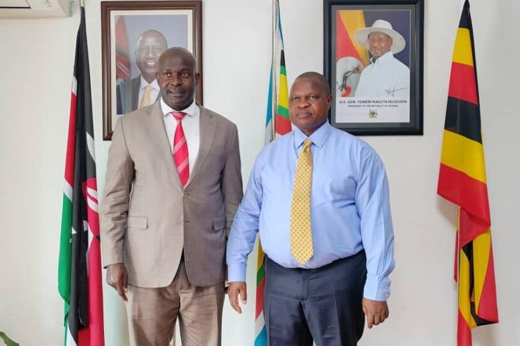 Secretary General AAYC with the Kenyan High Commissioner to Uganda